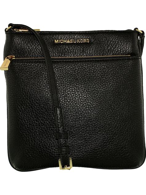 black leather michael kors cross body|Michael Kors pebble leather handbags.